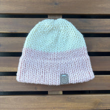 Load image into Gallery viewer, Pink and Cream Double Brim Toque
